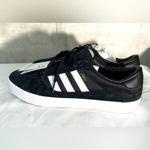 Adidas Black and White Suede Sneakers